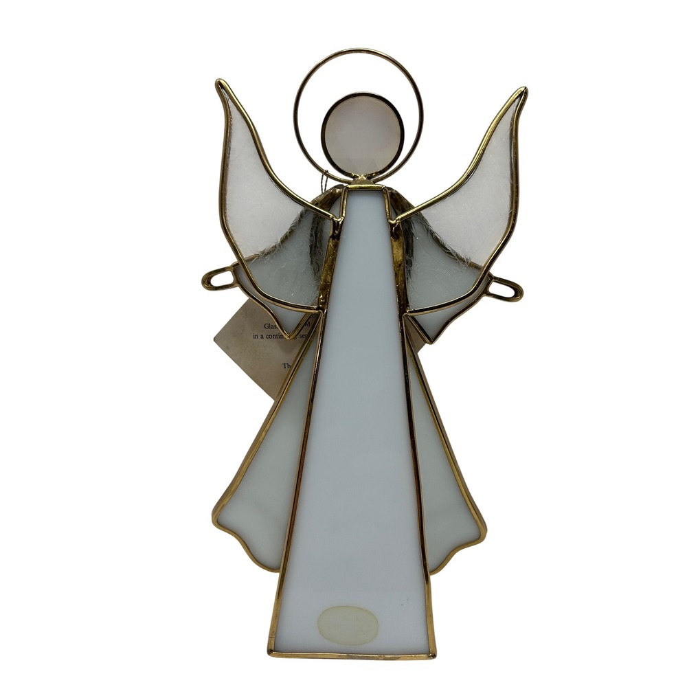 Glass House Studio Angel‎ Collection Stained Glass Suncatcher 24k Gold Vintage